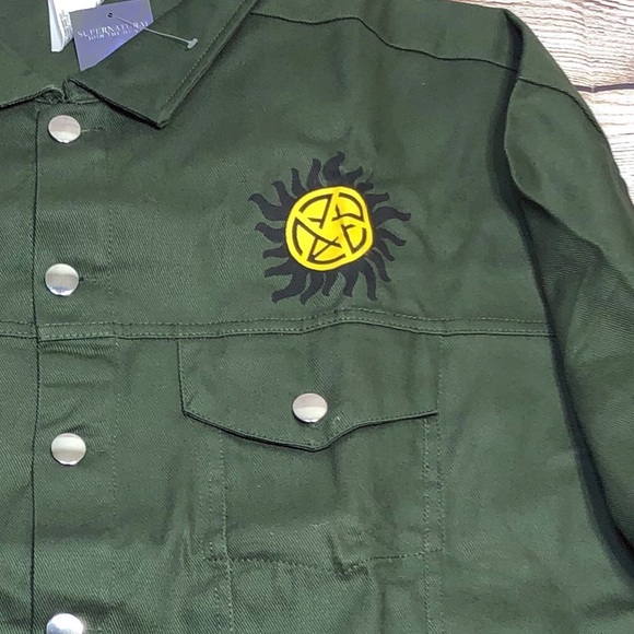 NWT Supernatural Culturefly Green Supernatural Snap Front Jacket Size L - Picture 5 of 13